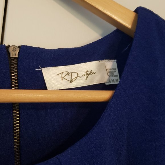 Navy blue flare dress - Picture 3 of 4